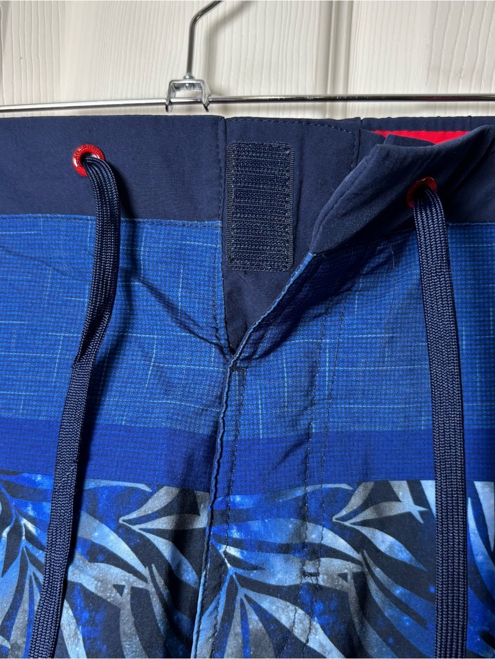 ZEROXPOSUR Swim Trunks Mens XXL Blue Tropical Palm Trees 360 Comfort Zipper NWOT - Picture 3 of 7